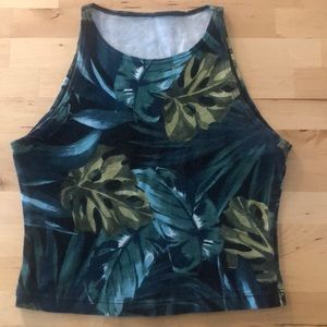 American Apparel Tropical Print Crop Top